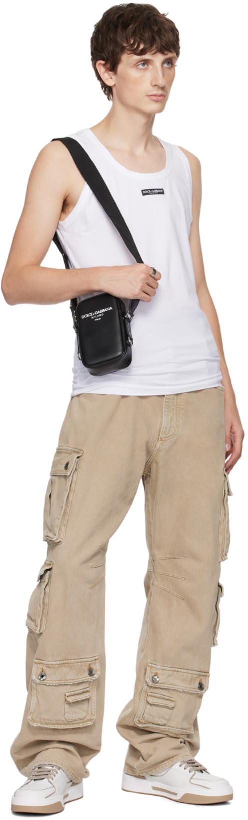 DOLCE & GABBANA New Roma White Leather Sneakers In Multicolour