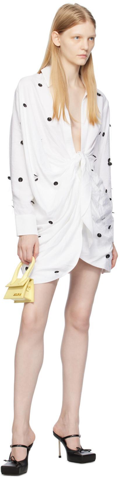 JACQUEMUS Off-white Le Papier 'le Chiquito' Bag In 120 Ivory