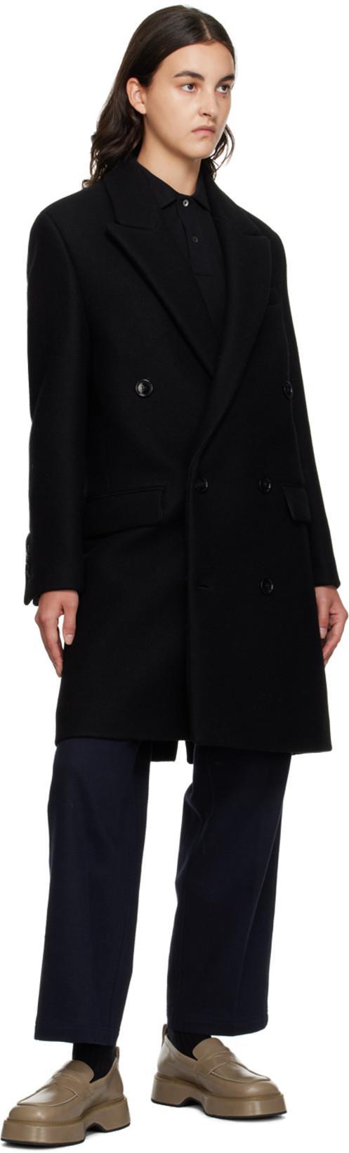 AMI ALEXANDRE MATTIUSSI Ami Paris Men Black Polo Shirt With Adc Embroidery At The Front In Cotton Man