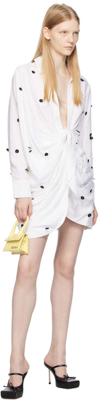 JACQUEMUS Off-white Le Papier 'le Chiquito' Bag In 120 Ivory