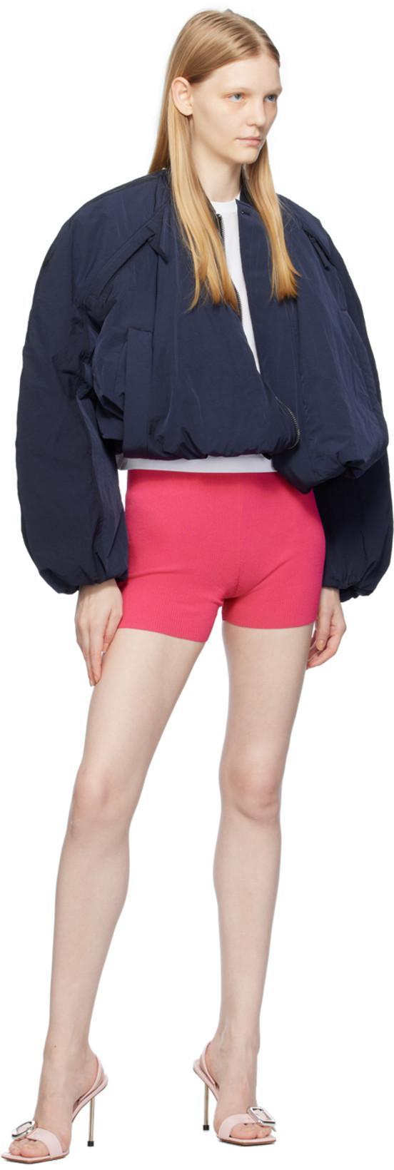 JACQUEMUS Le Short Pralu Logo Mini Shorts In Fuchsia