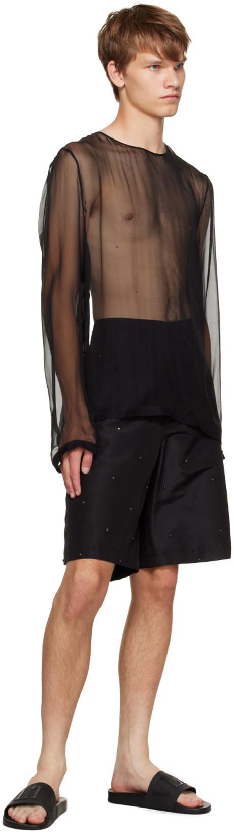 VALENTINO GARAVANI Logo Slide Sandals In Black