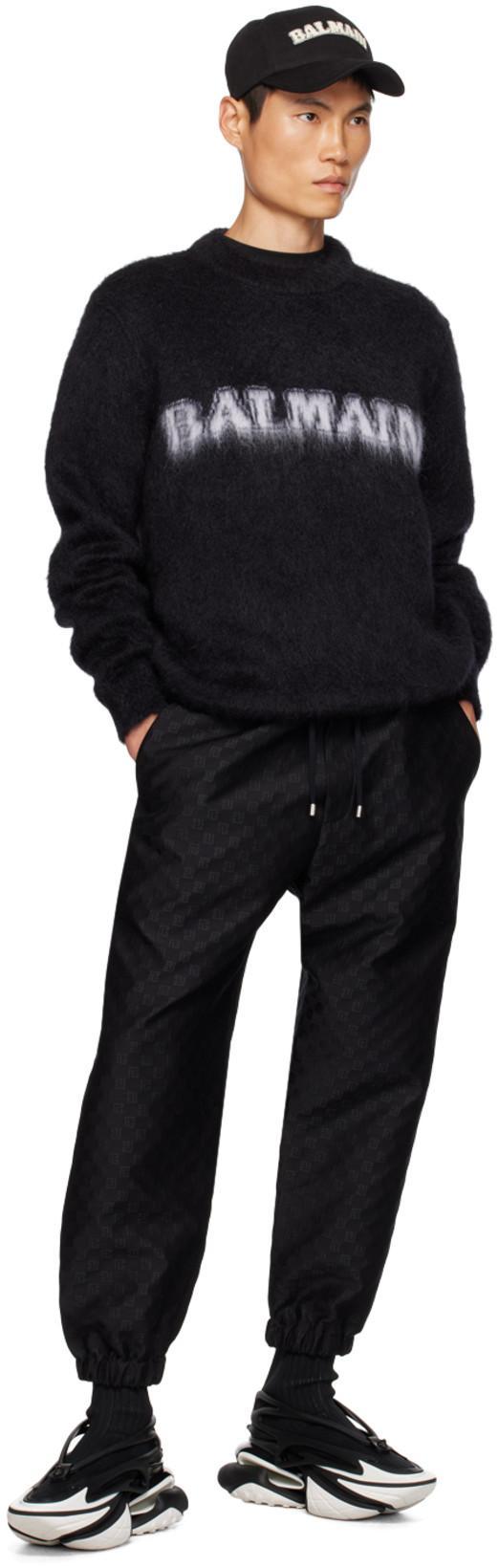 BALMAIN Logo-print Jumper In Black