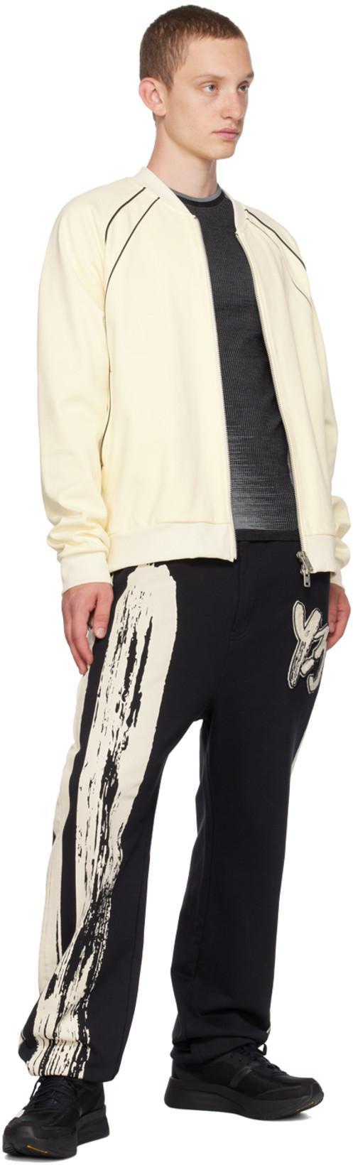 Y-3 Striped Lace-up Sneakers In Black White