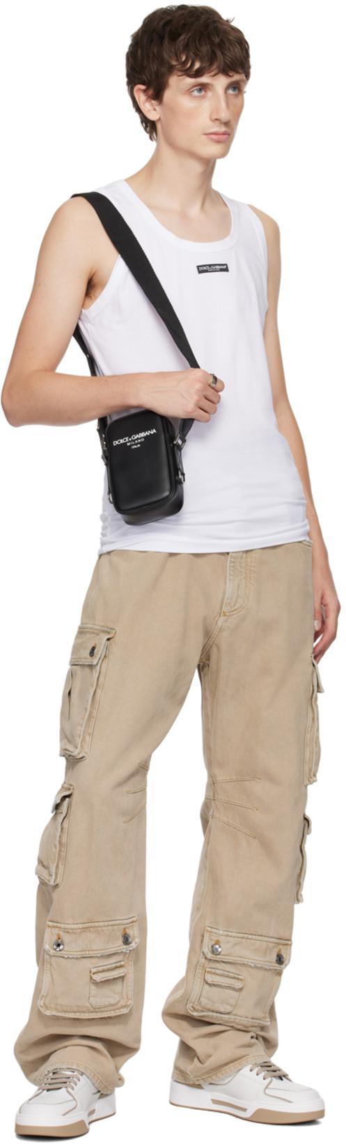 DOLCE & GABBANA New Roma White Leather Sneakers In Multicolour