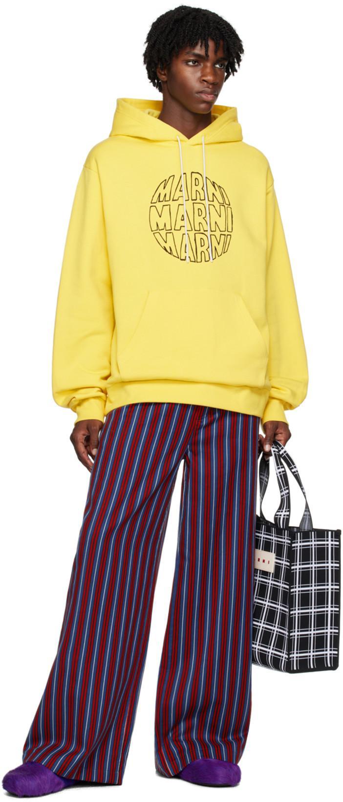 MARNI Yellow Hooded Sweatshirt In Cly56 Maize