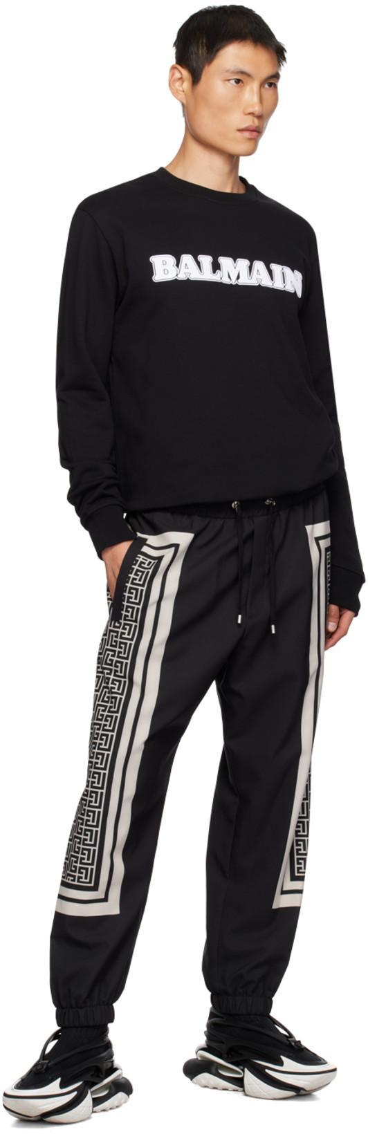 BALMAIN Monogram Joggers In Black