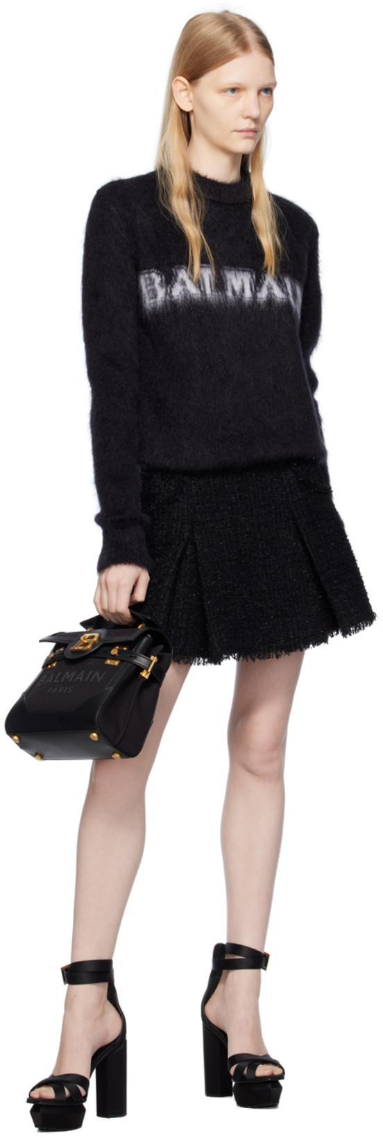 BALMAIN Logo-print Jumper In Black