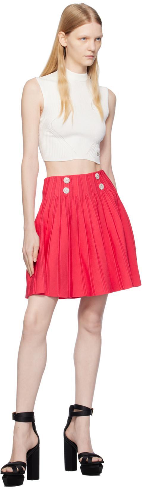 BALMAIN White Plaque Tank Top In 0fa Blanc