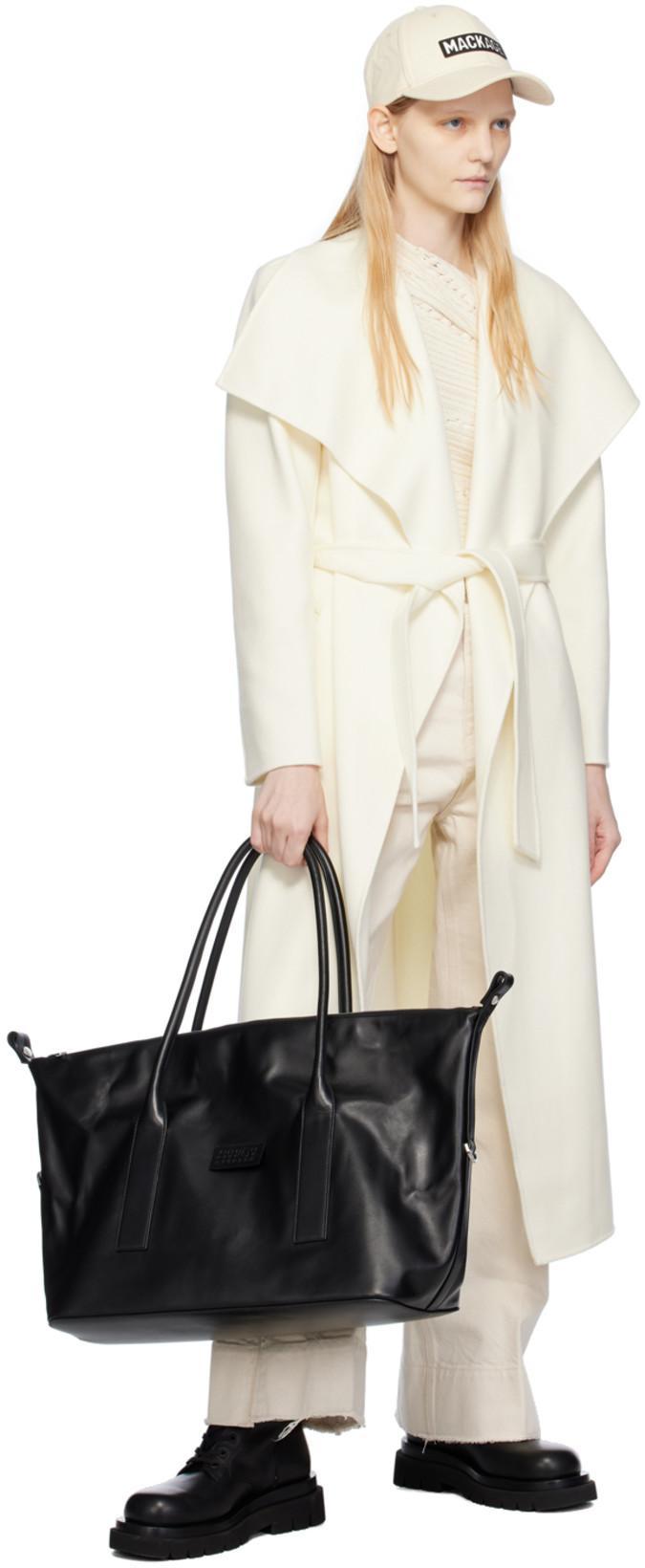 MACKAGE Mai Wool Belted Wrap Coat In Cream