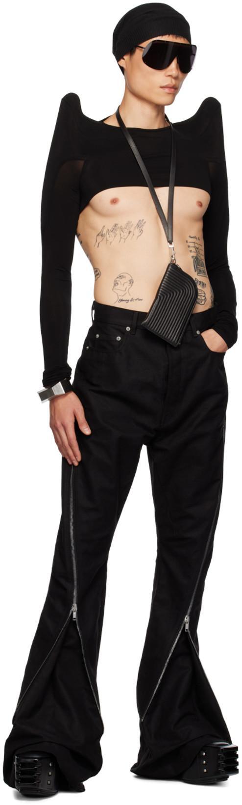 RICK OWENS 120mm Grilled Kiss 45 Boots In Black