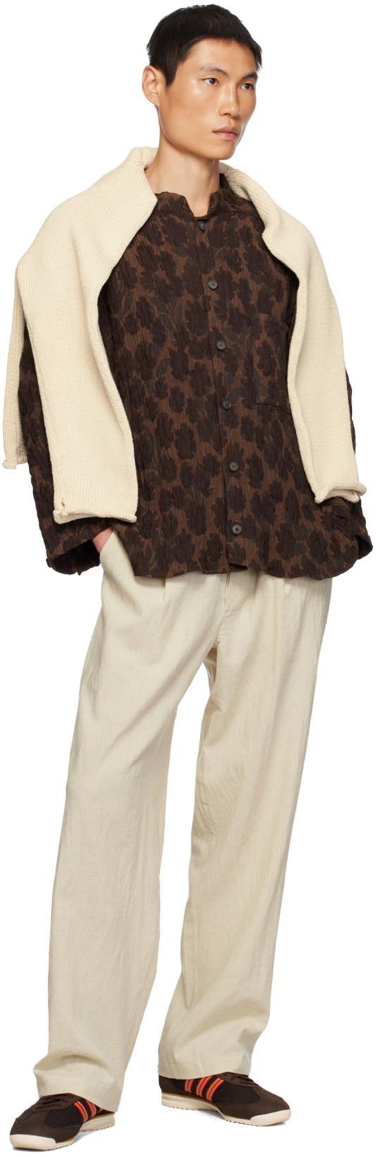 XENIA TELUNTS Beige Typewriter Trousers In Ecru