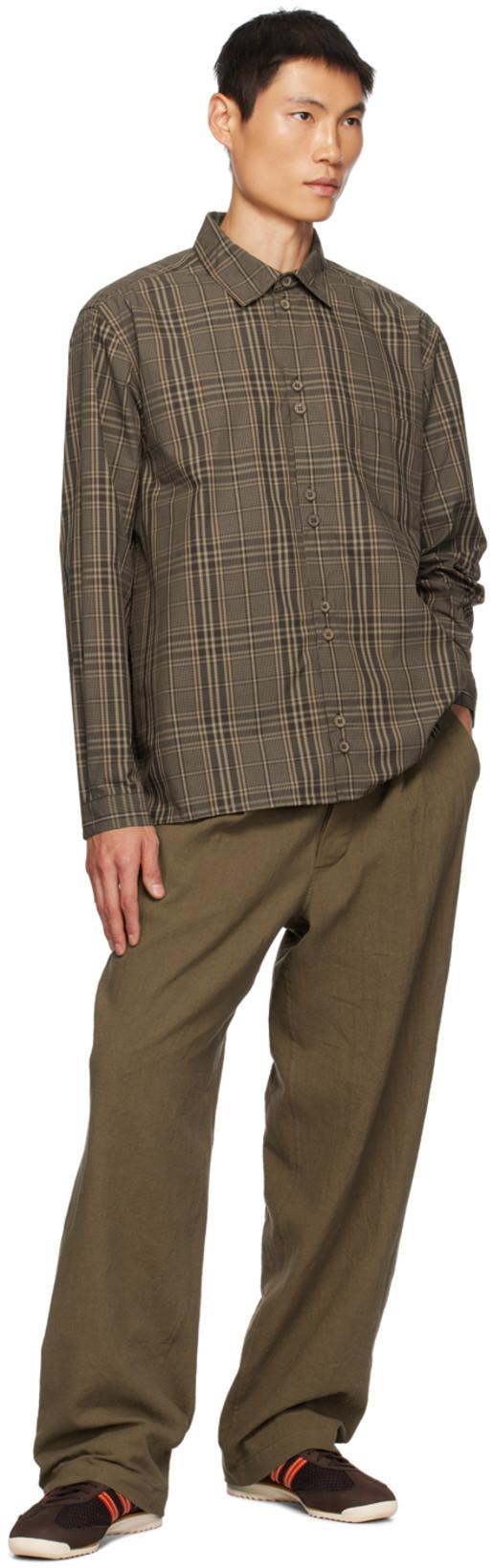 XENIA TELUNTS Ssense Exclusive Brown Shirt In Brown Check