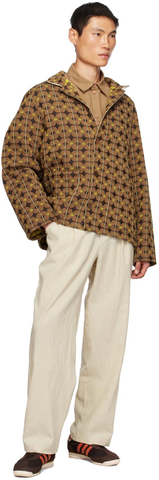 XENIA TELUNTS Beige Typewriter Trousers In Ecru