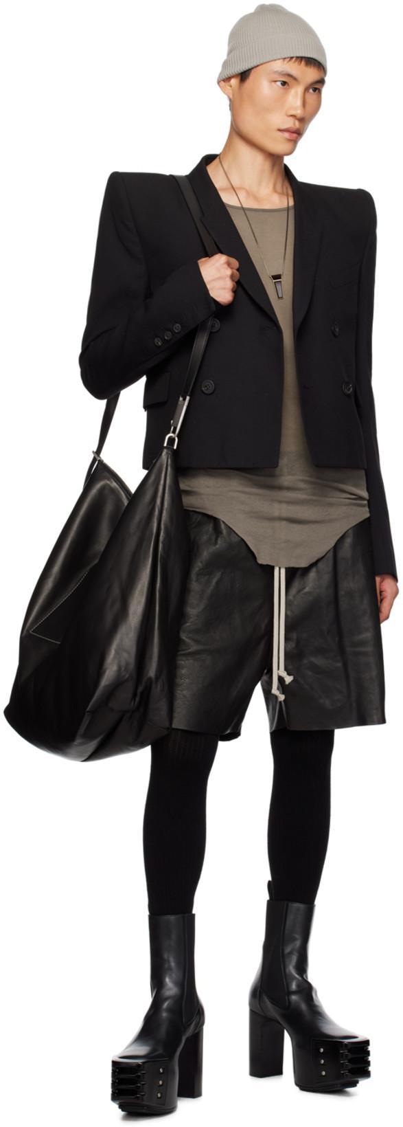 RICK OWENS 120mm Grilled Kiss 45 Boots In Black