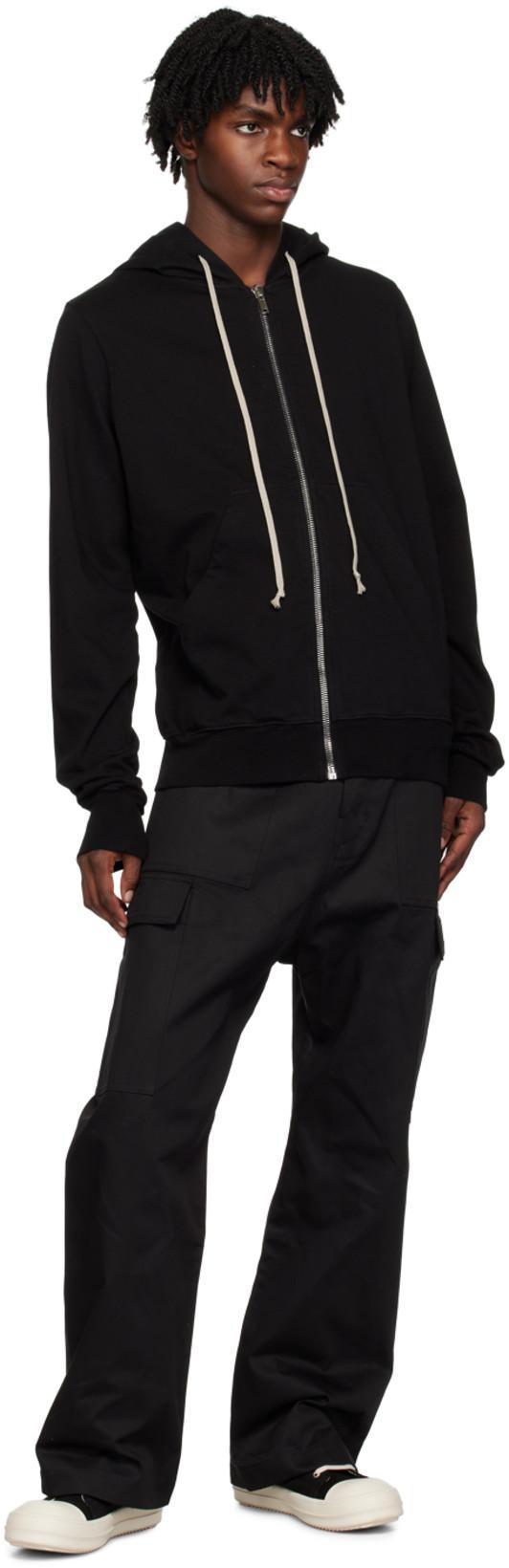 RICK OWENS DRKSHDW Asymmetrical Hem Long Sleeve Hoodie In Animal Print