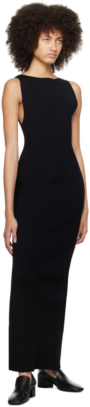 KHAITE Evelyn Stretch-knit Maxi Dress In Black