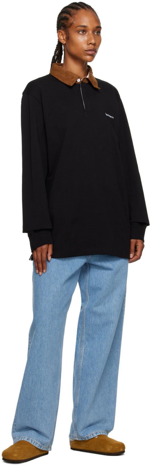 CARHARTT Denim Pant With Back Patch Pockets In Blue