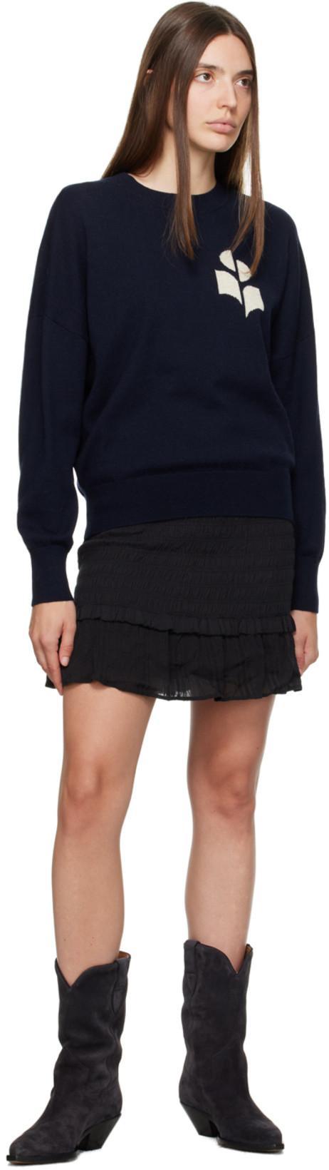 ISABEL MARANT ÉTOILE Marant Etoile Marisans Sweater With Logo Intarsia In Blue