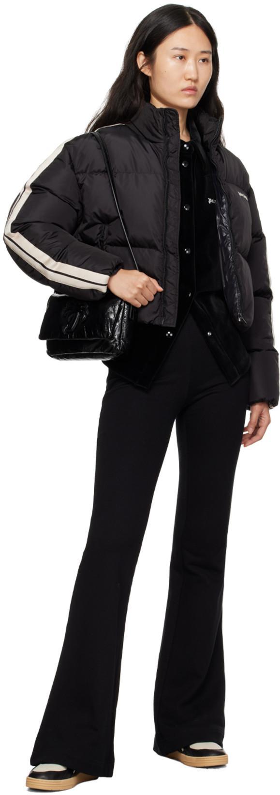 PALM ANGELS Logo-embroidered Velvet Track Shirt In 1003