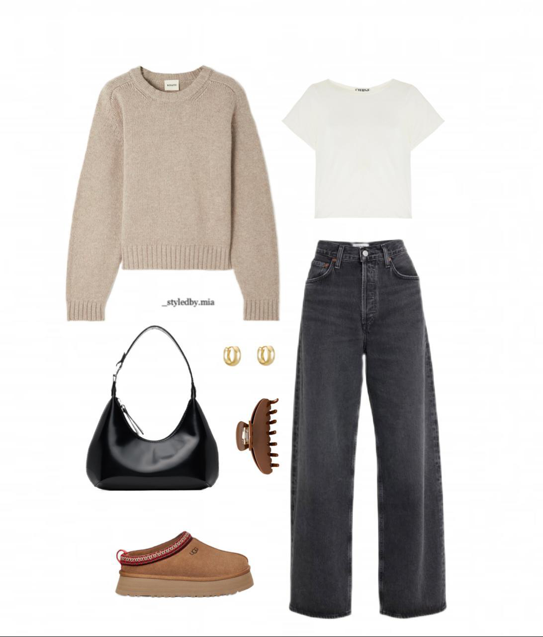 AGOLDE Low Slung Baggy Jeans In Black