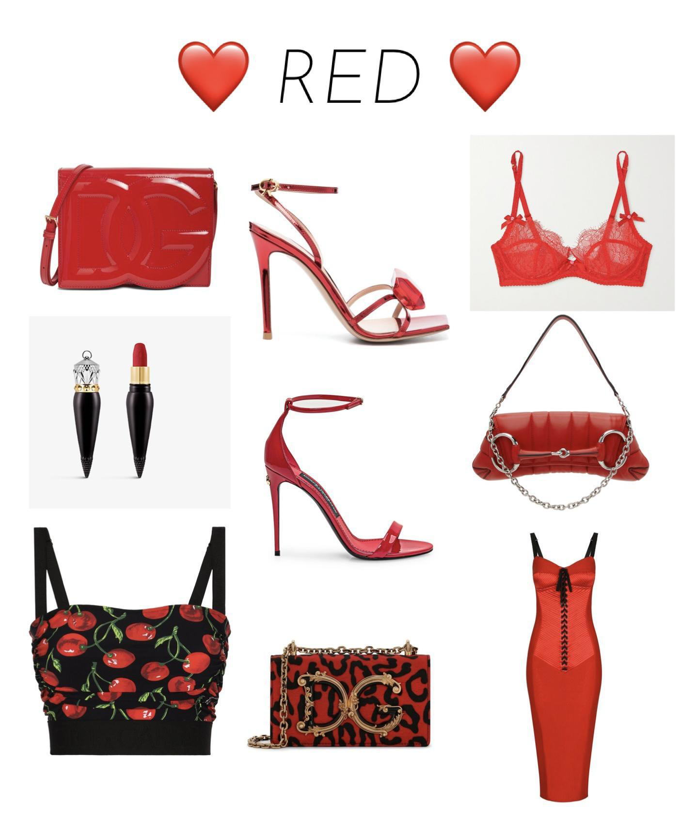 DOLCE & GABBANA Logo Leather Shoulder Bag In Red