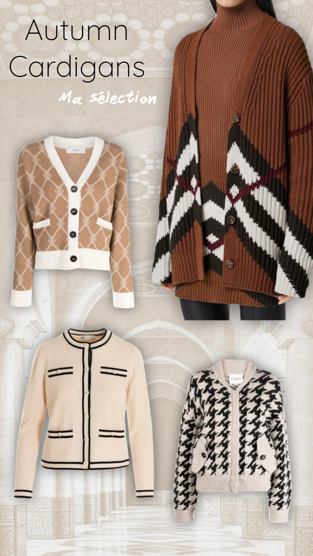 BURBERRY Striped Ribbed Cashmere And Cotton-blend Cardigan In Dark Birch Brown