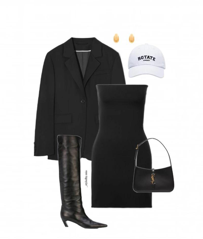 KHAITE Marfa Classic Over The Knee Heel Boot In Black