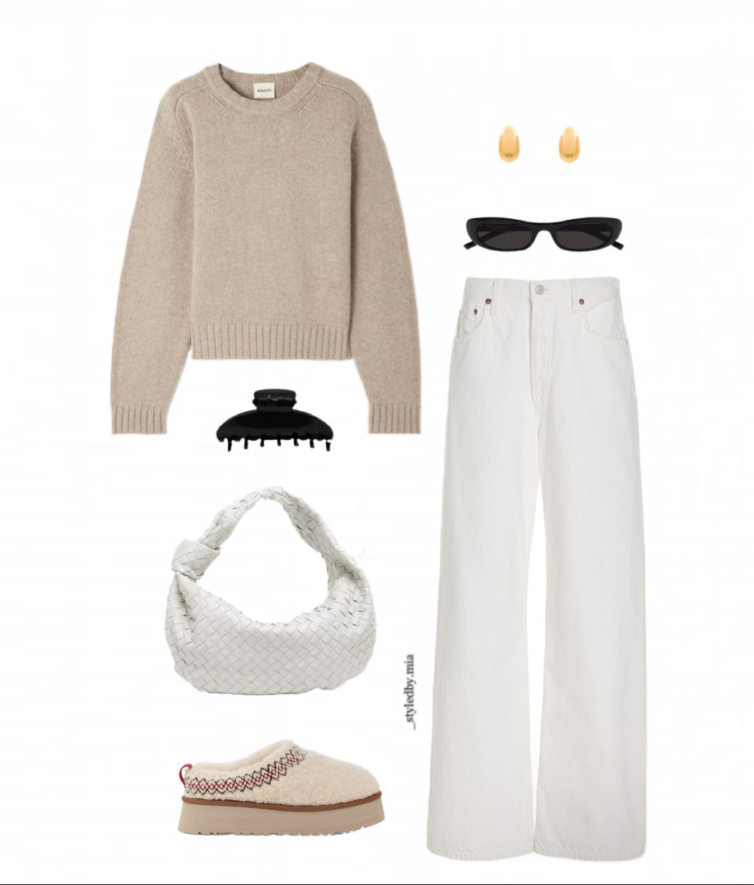 AGOLDE Fran High Rise Wide Leg Low Slung Cuffed Jeans In Milkshake In Animal Print