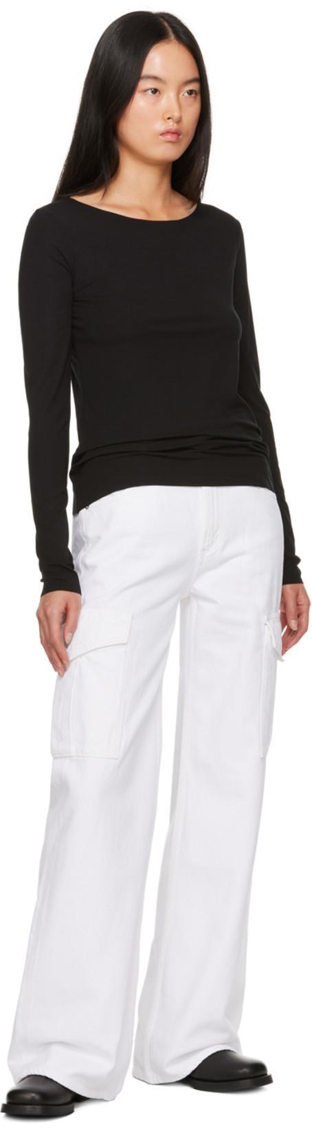 AGOLDE Minka Organic Cotton Cargo Denim In Milkshake