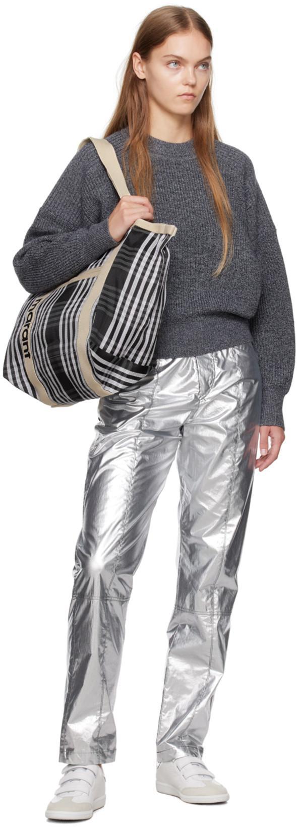 ISABEL MARANT Anea Metallic Cotton-blend Trousers