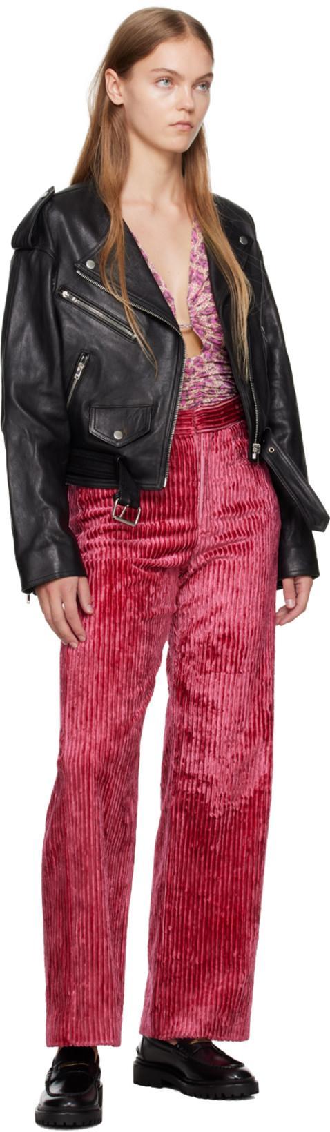 ISABEL MARANT High-waist Straight-leg Corduroy Trousers In Pink
