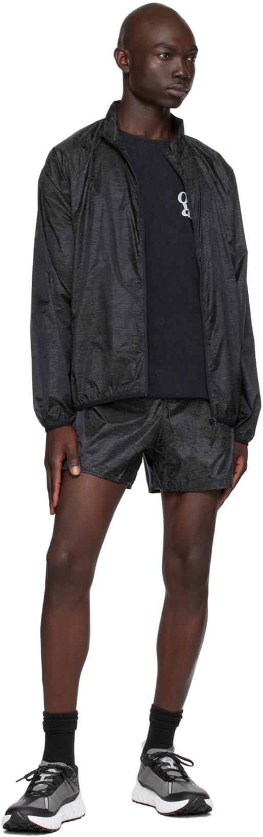 OVER OVER Black Reflective Track Jacket In Black Rain