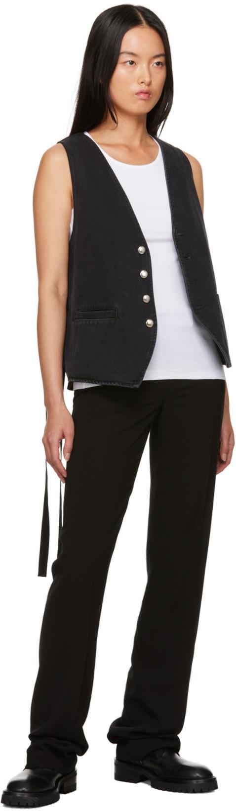 ANN DEMEULEMEESTER Woman White Tank Tops