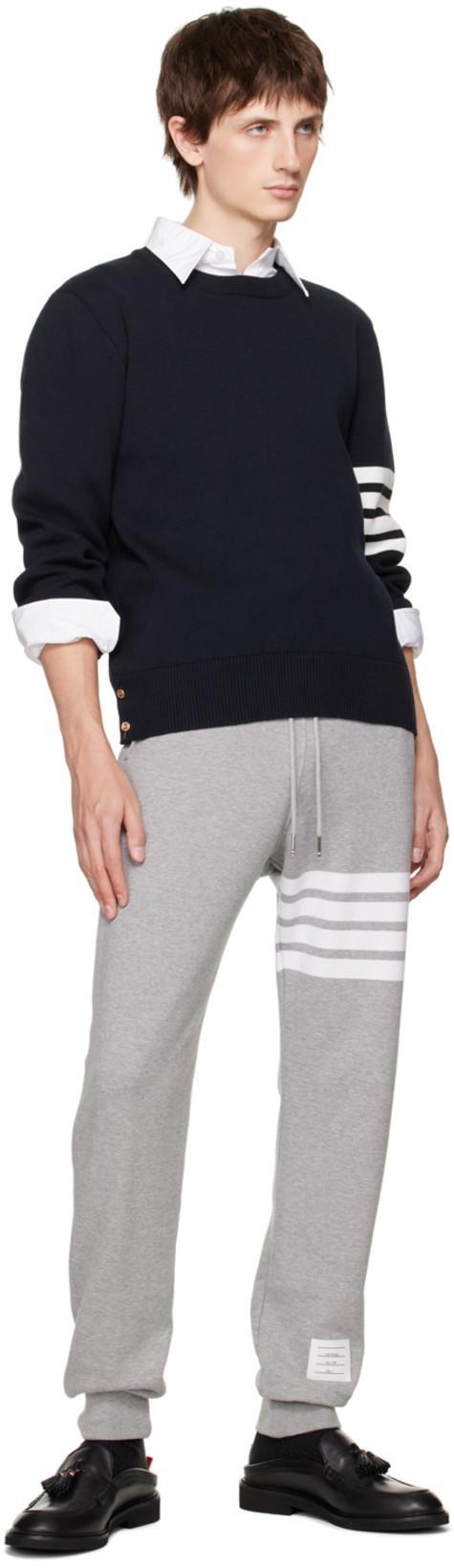 THOM BROWNE Jogger Trousers 4 Bar In Grey