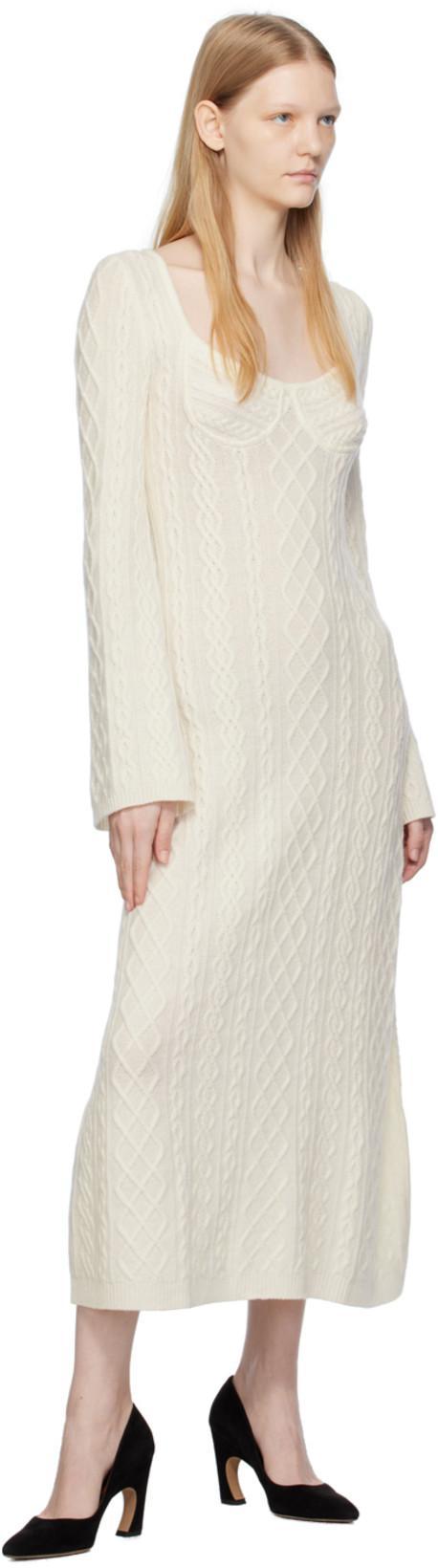 CHLOÉ Off-white Scoop Neck Maxi Dress In 115 Dusty White