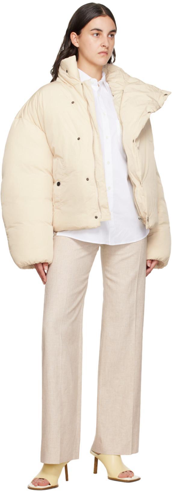 JACQUEMUS Le Pantalon Sauge Flared Trousers In Weiss