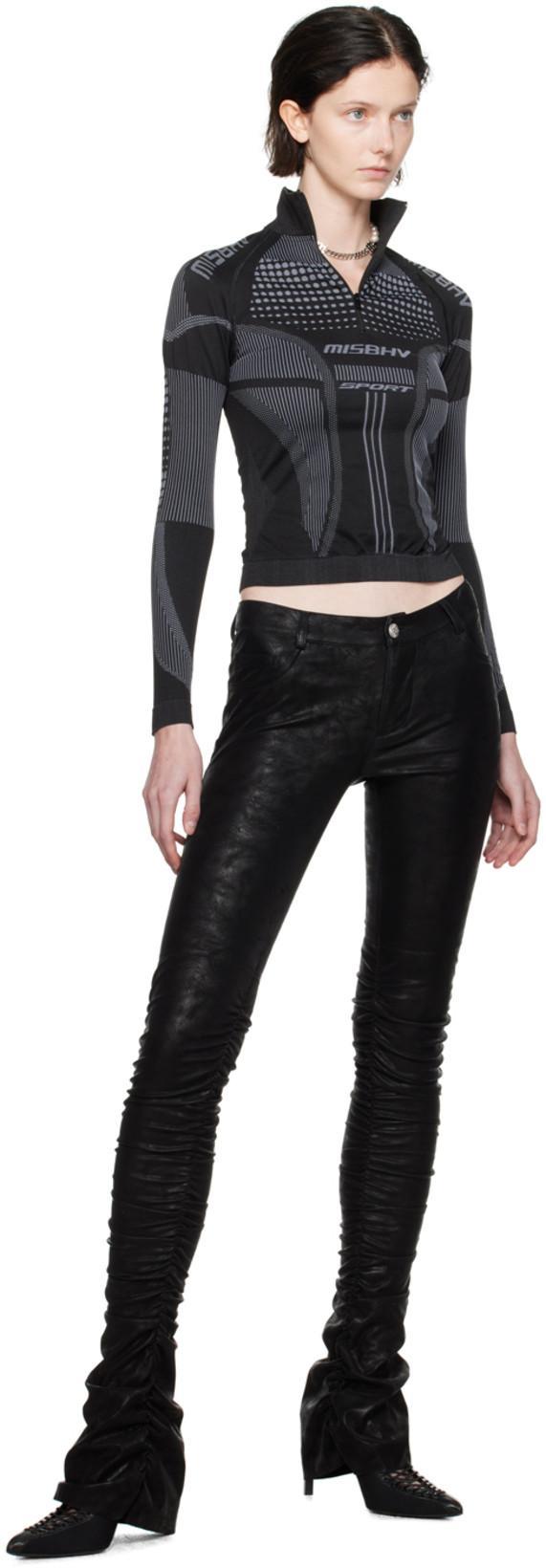 GIVENCHY Black Wrap Around Mules In 001-black