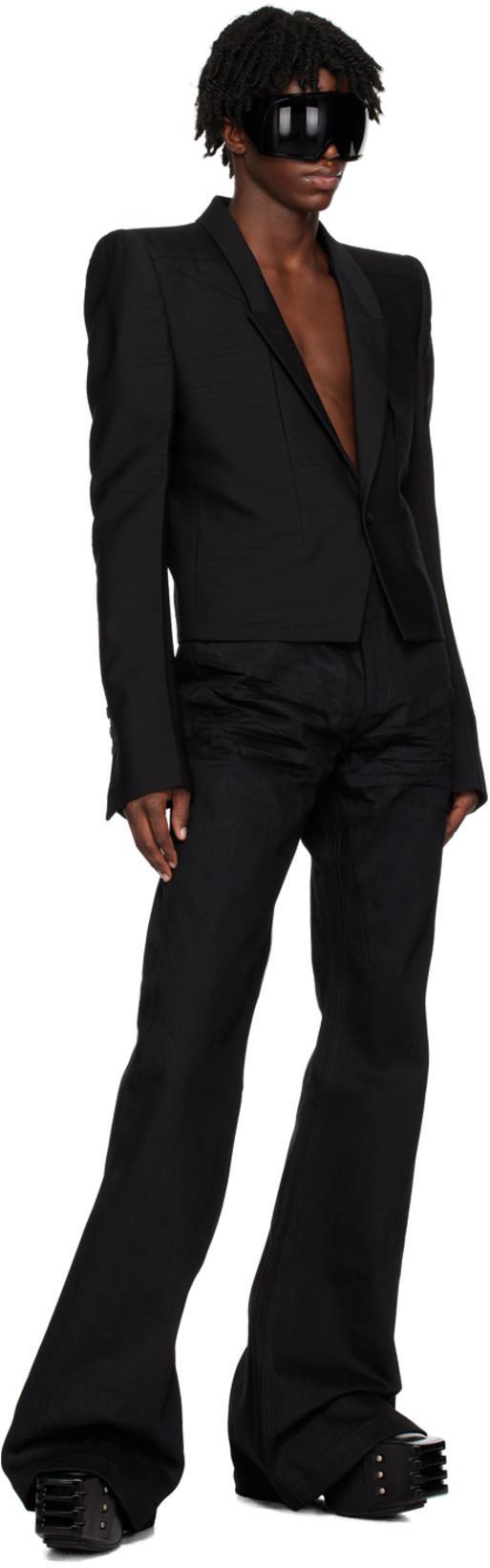 RICK OWENS 120mm Grilled Kiss 45 Boots In Black