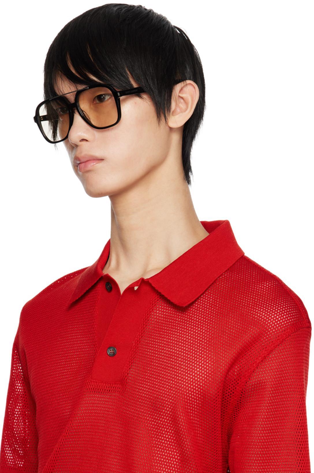 FERRAGAMO Red Spread Collar Polo