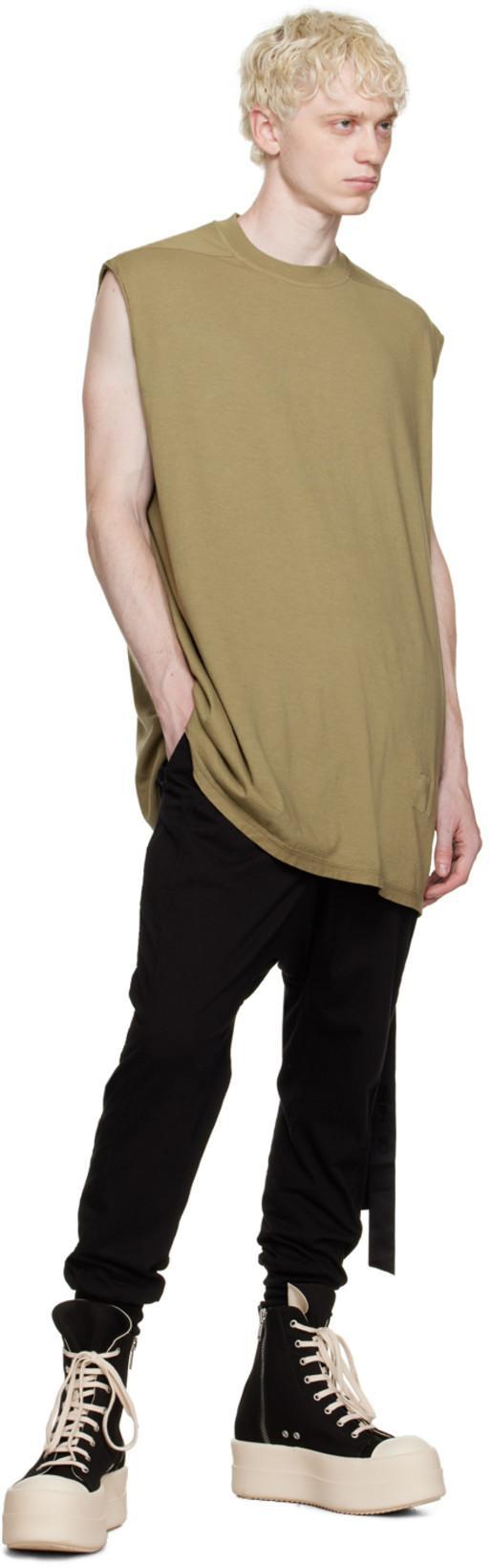 RICK OWENS DRKSHDW Creatch Wide-leg Cotton-blend Canvas Drawstring Cargo Trousers In Black