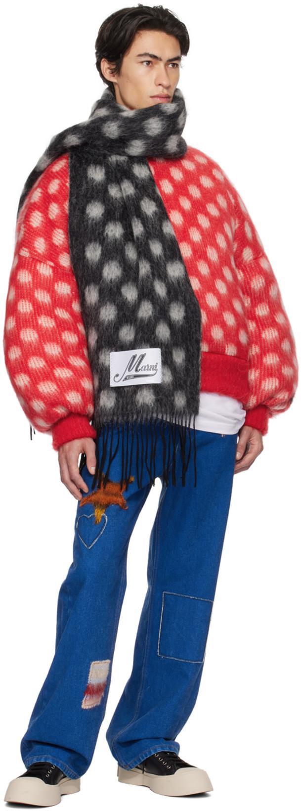 MARNI Red Embroidered Sweater In 00c54 Rouge Red