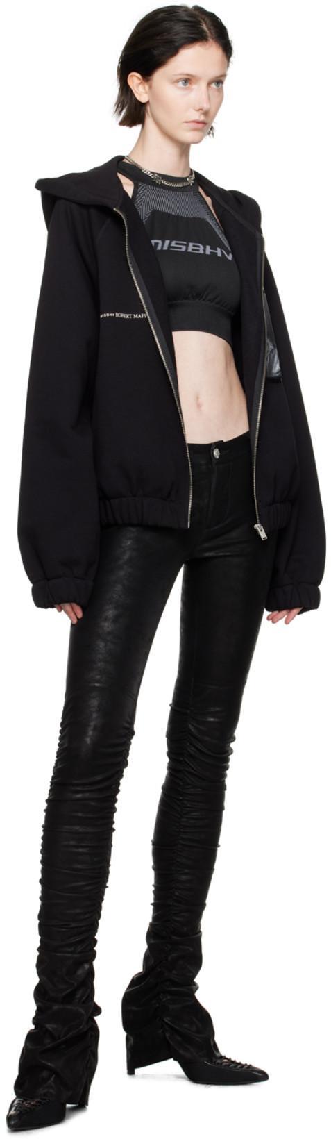 GIVENCHY Black Wrap Around Mules In 001-black