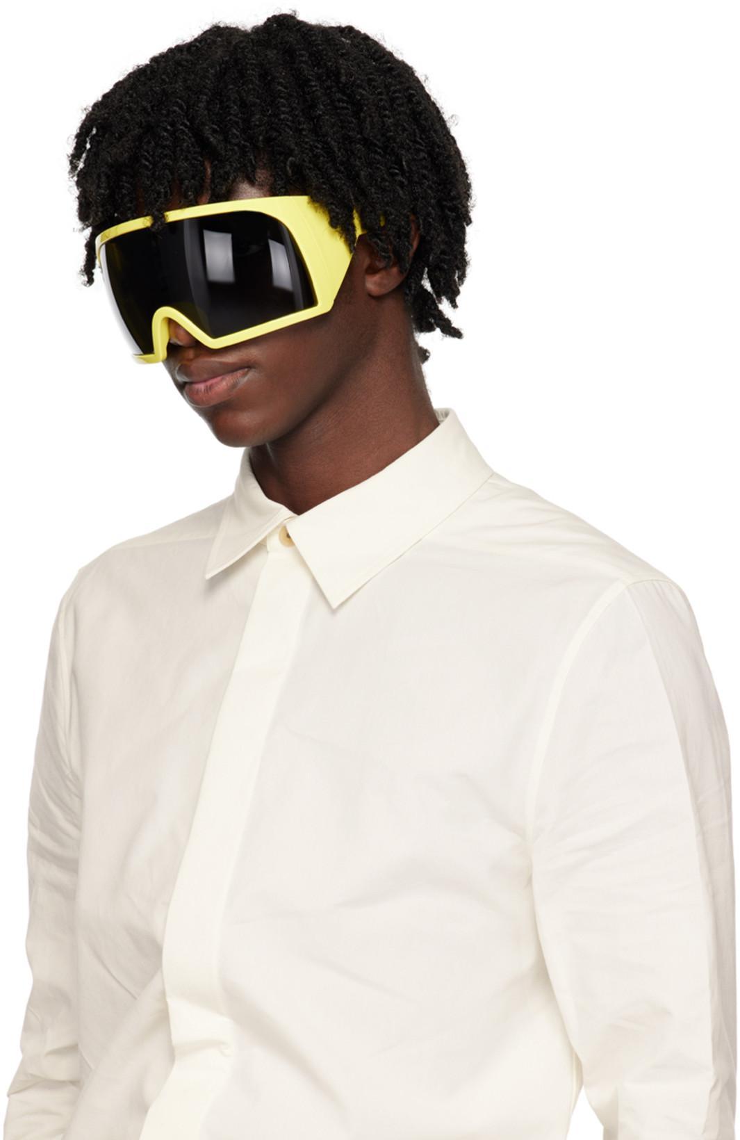 RICK OWENS Yellow Kriester Sunglasses In 1209 Lemon/black