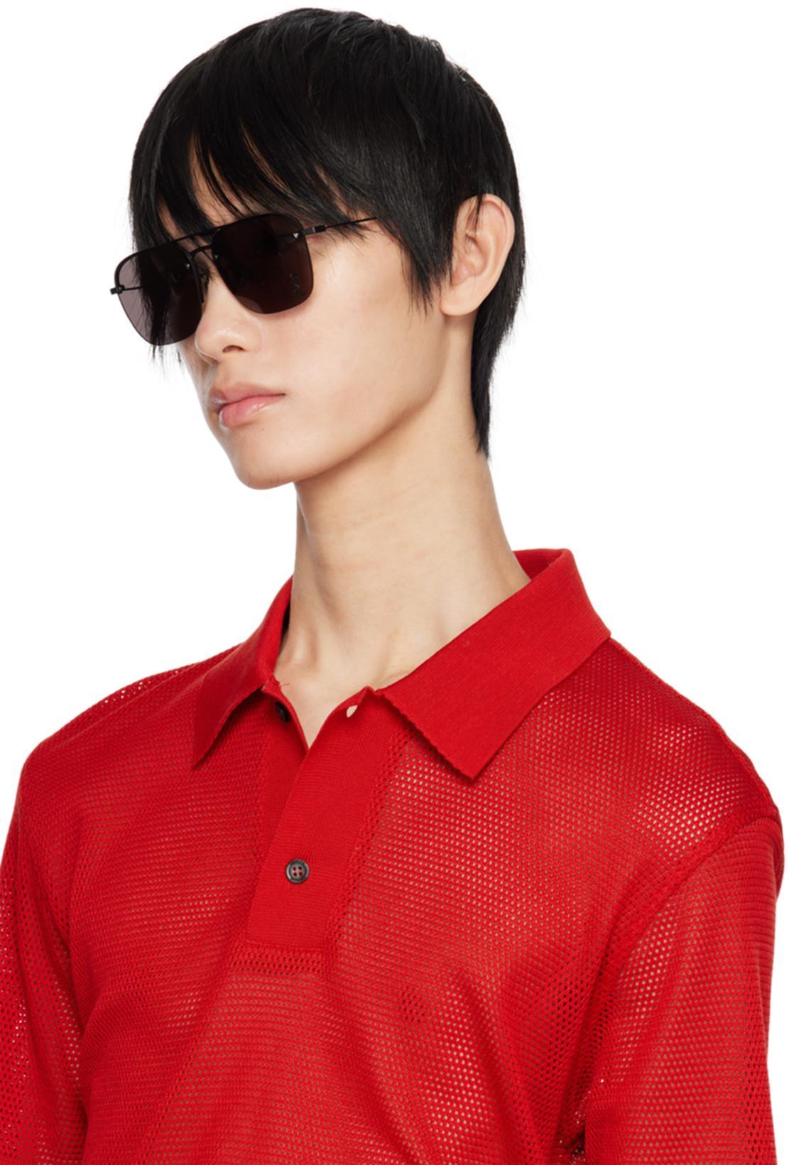 FERRAGAMO Red Spread Collar Polo