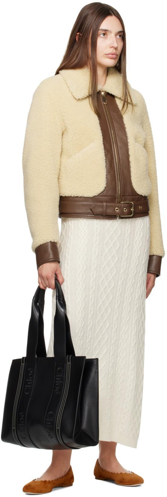 CHLOÉ Lauren Stud-detailed Ballerina Shoes In Dark Orange