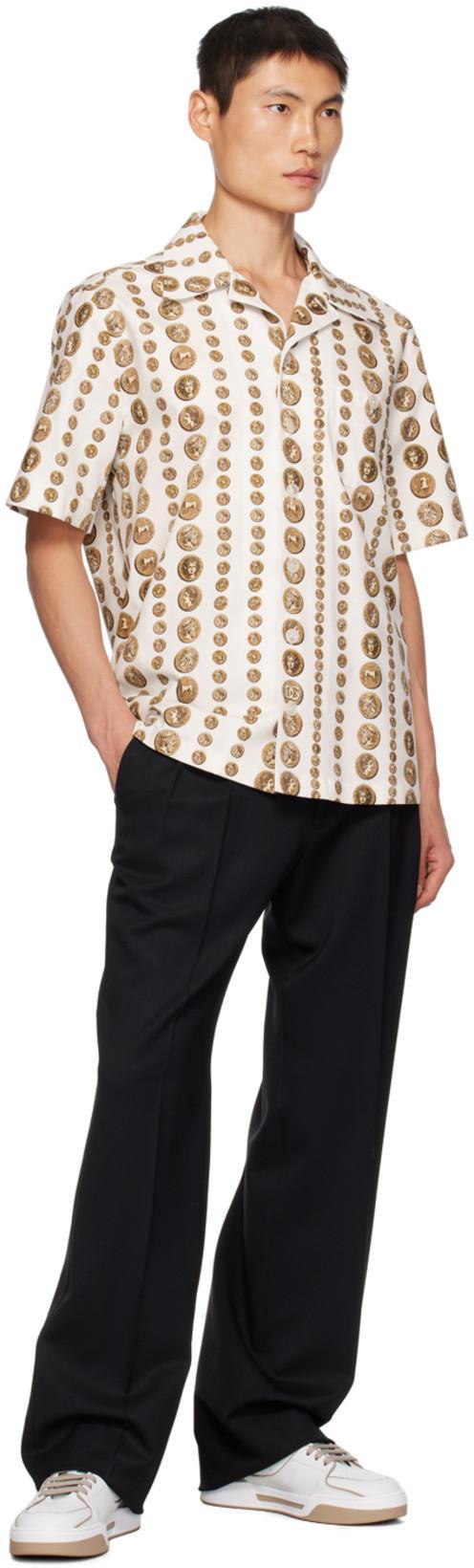 DOLCE & GABBANA New Roma White Leather Sneakers In Multicolour