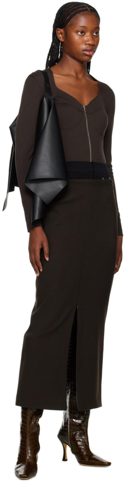 MAIDEN NAME Brown Sophie Long Sleeve T-shirt In Chocolate