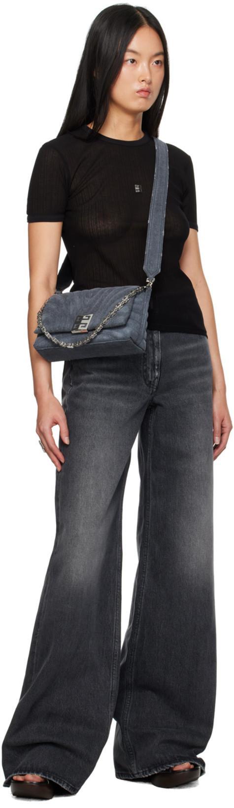 GIVENCHY 4g Logo Crewneck T-shirt In Black