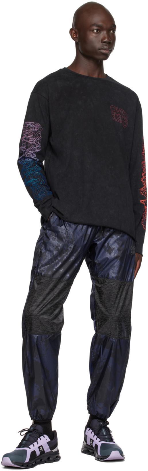 OVER OVER Navy Pop Over Jacket In Navy Foil